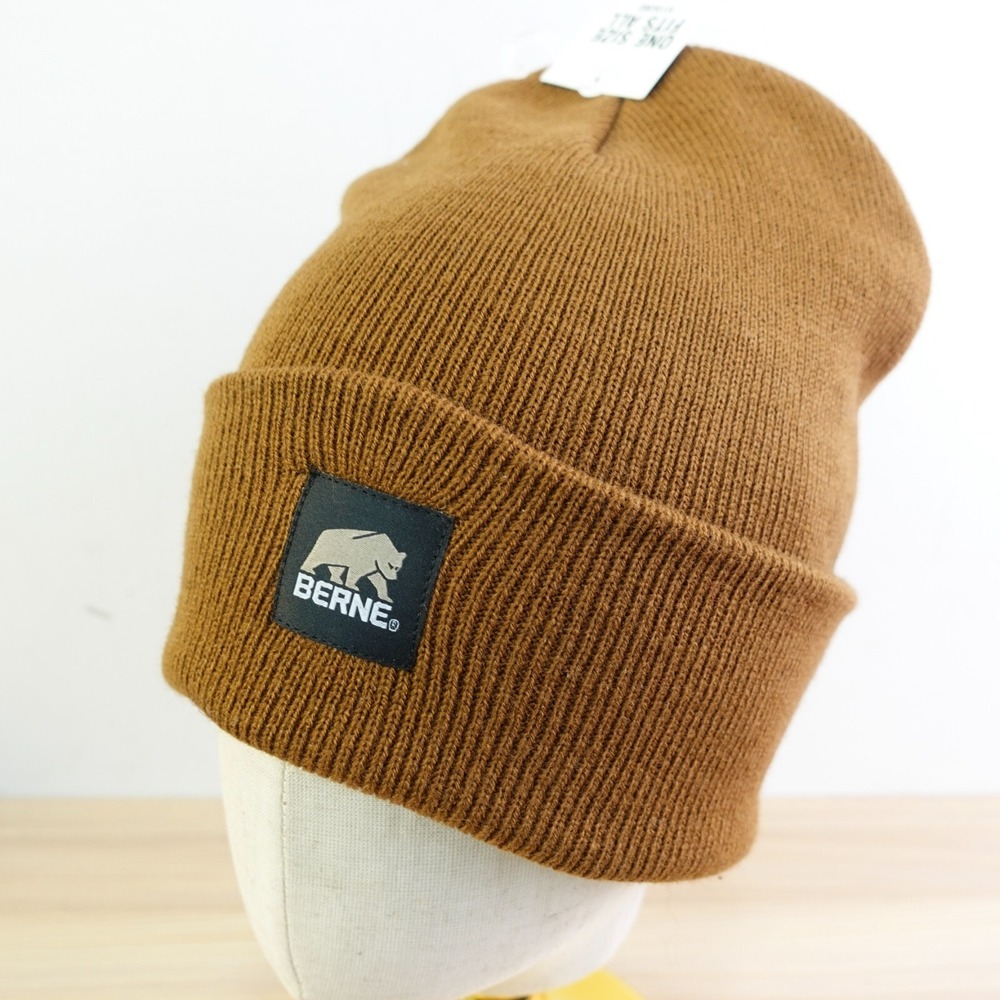 Berne Heritage Cuff Beanie Mens Camel Brown VF Army ROTC Preppy Urban Workwear